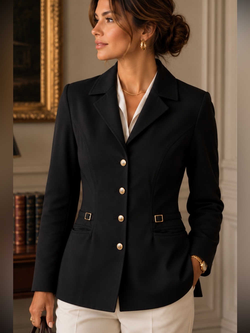 St. John Sport by Marie Gray Blazer Black Classic Size Medium
